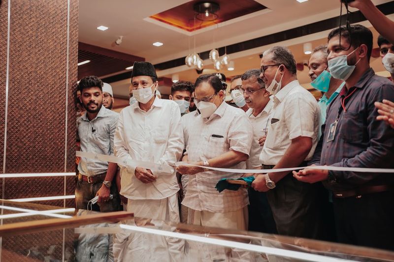 Ribbon cutting at the showroom opening