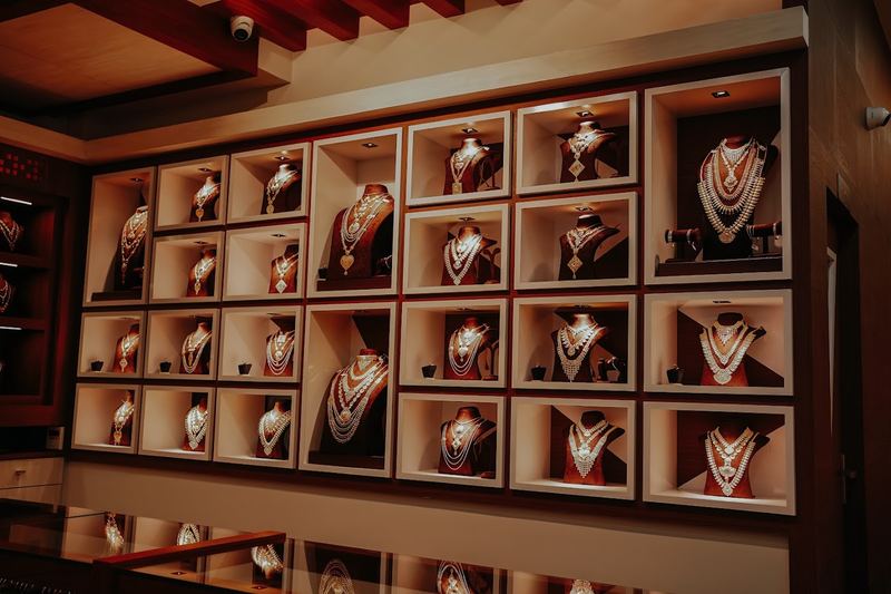 Necklace gallery wall